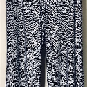 Studio Works Black/White Patterned Palazzo Pants